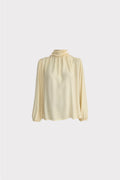 Blusa collo sfrangiato