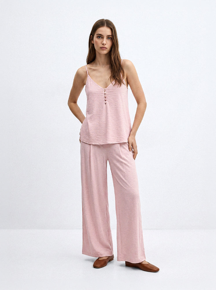Pantaloni fluidi vita alta