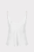Top raso bretella strass