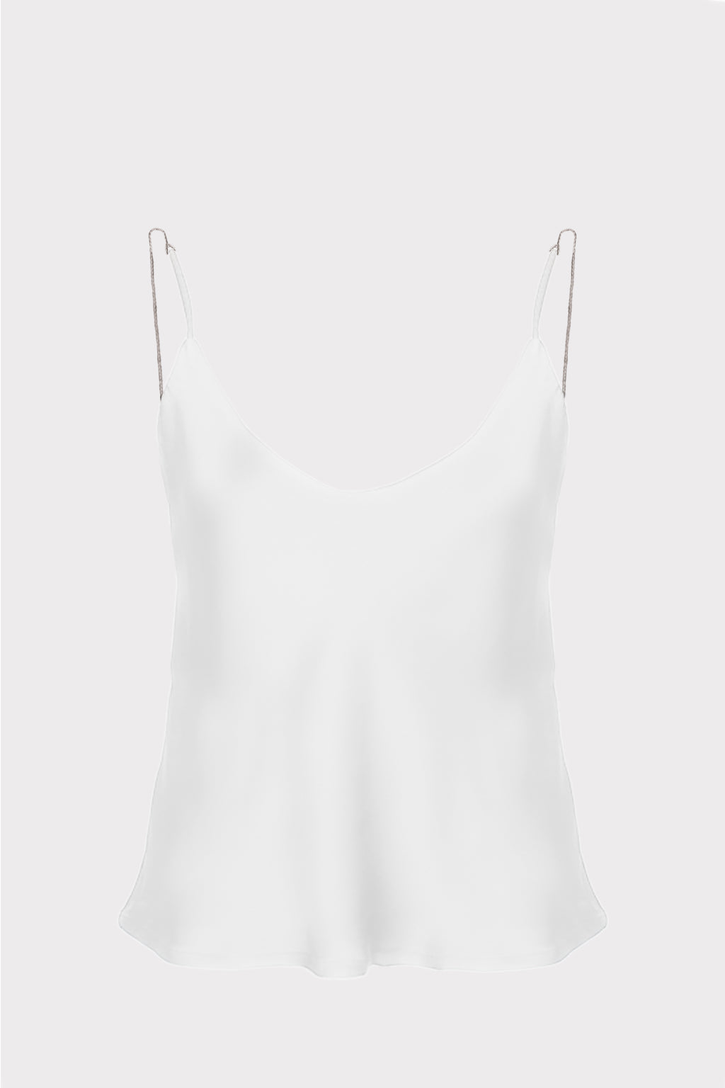 Top raso bretella strass