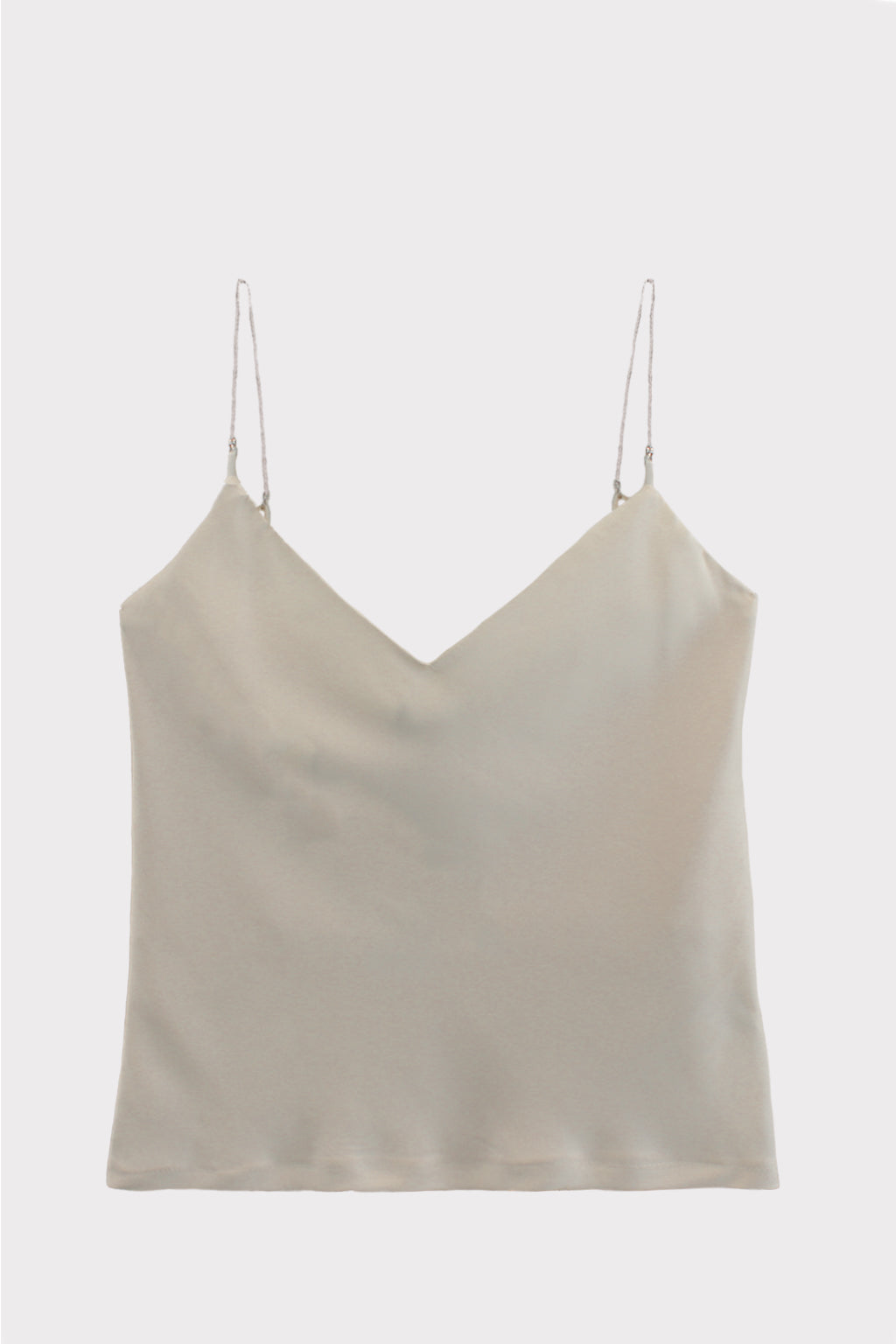 Top raso bretella strass