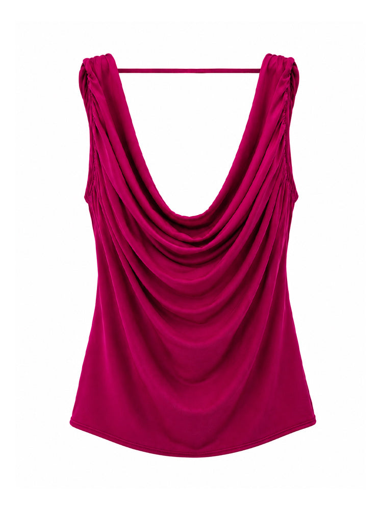 Top drappeggiato scollo V