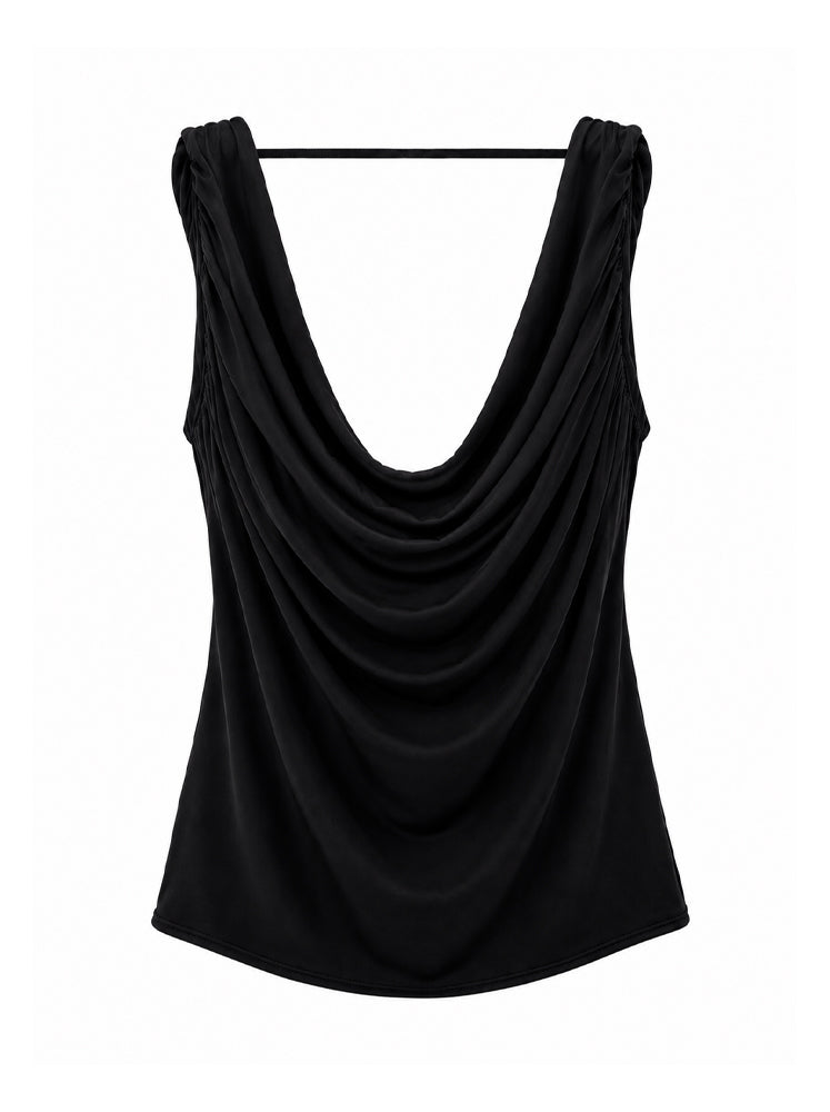 Top drappeggiato scollo V