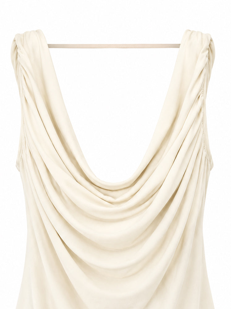 Top drappeggiato scollo V