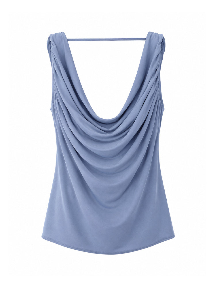 Top drappeggiato scollo V