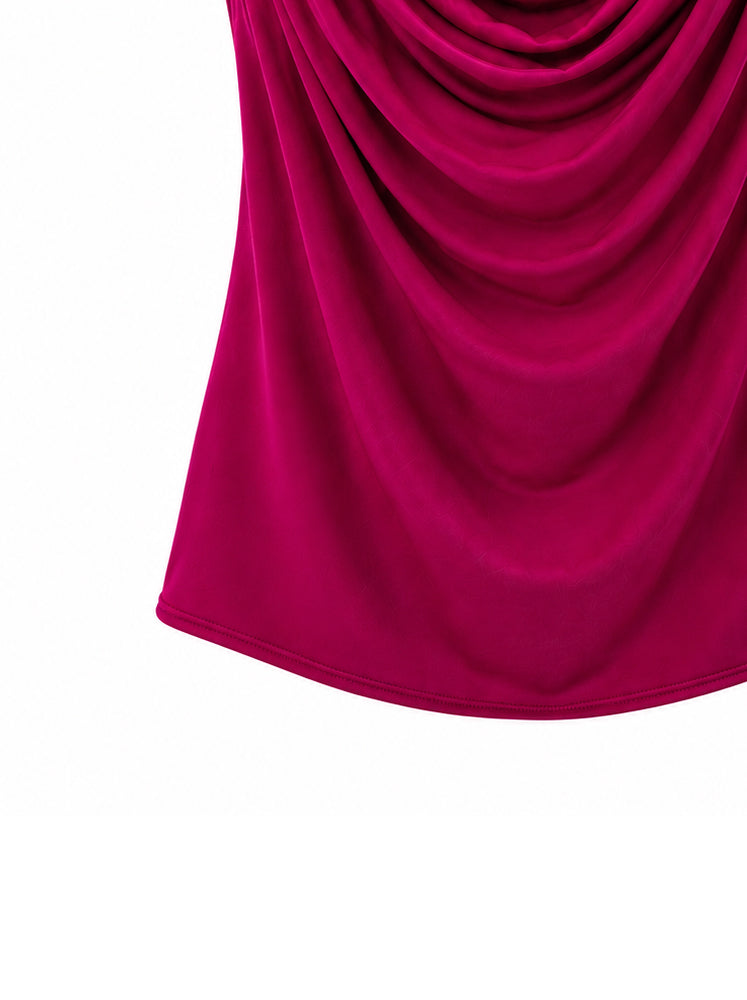 Top drappeggiato scollo V