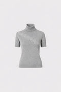 Pullover dolcevita con ricamo