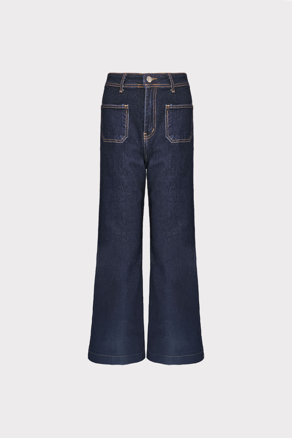 Jeans cuciture a contrasto