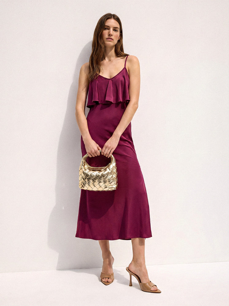 Abito midi con rouches