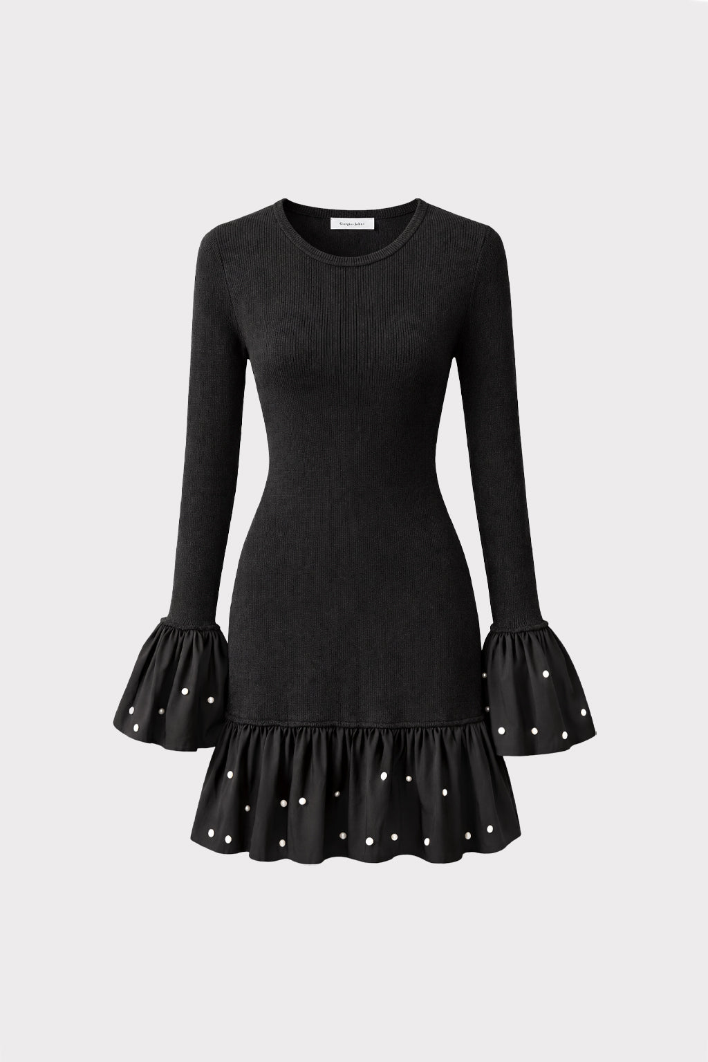 Abito in maglia con balze