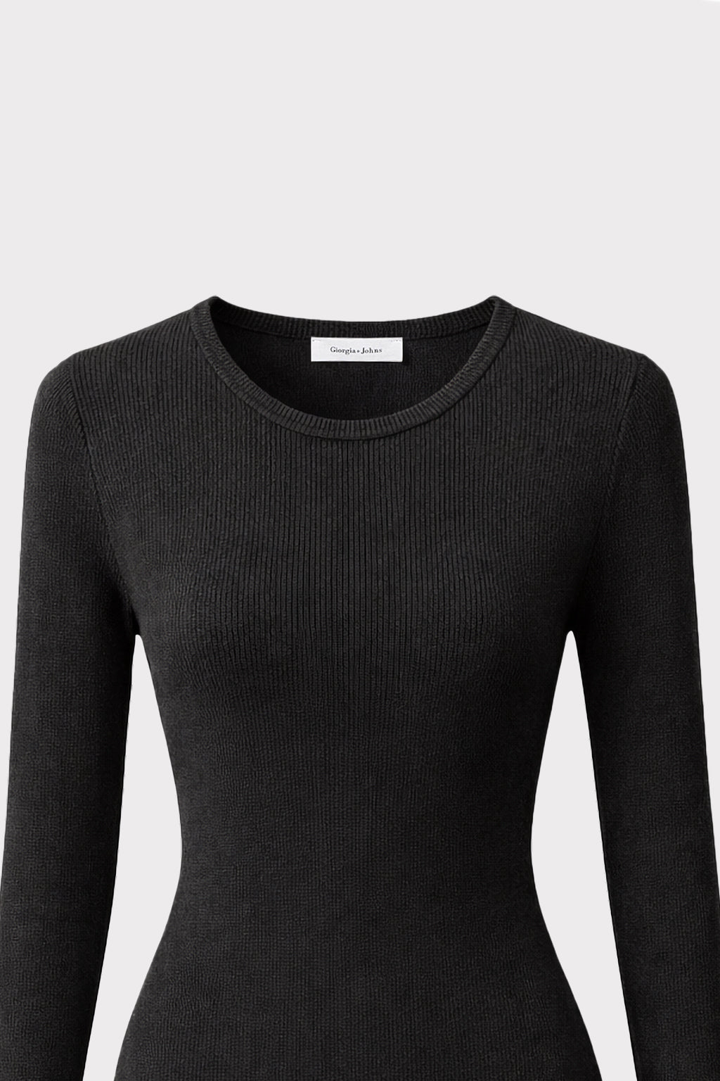 Abito in maglia con balze