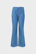 Pantalone flare con strass
