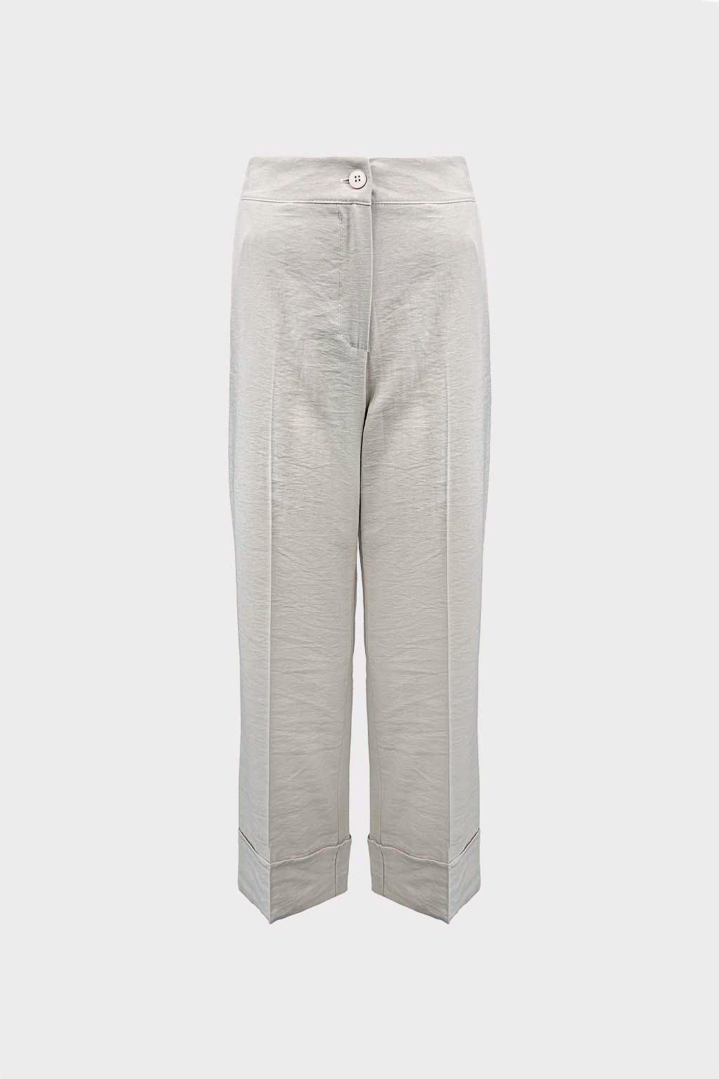 Pantalone in cupro con piegone