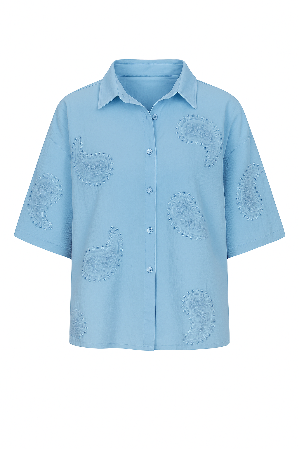 Camicia over ricamo paisley