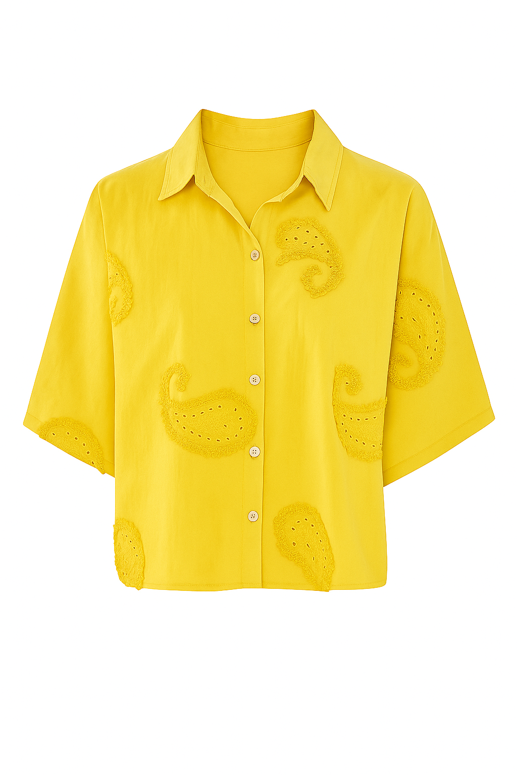 Camicia over ricamo paisley