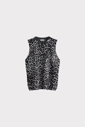 Top in maglia animalier