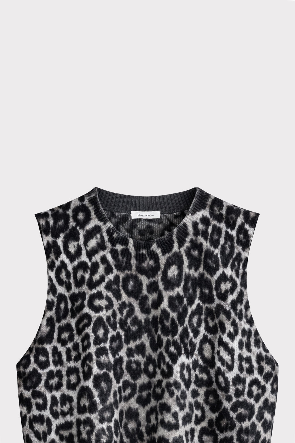 Top in maglia animalier