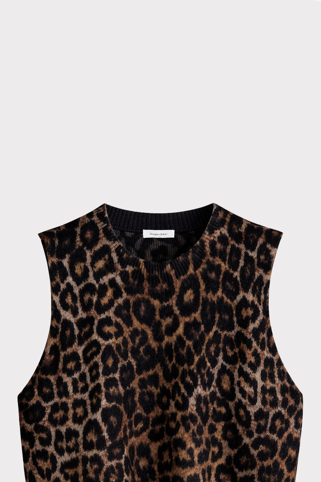 Top in maglia animalier