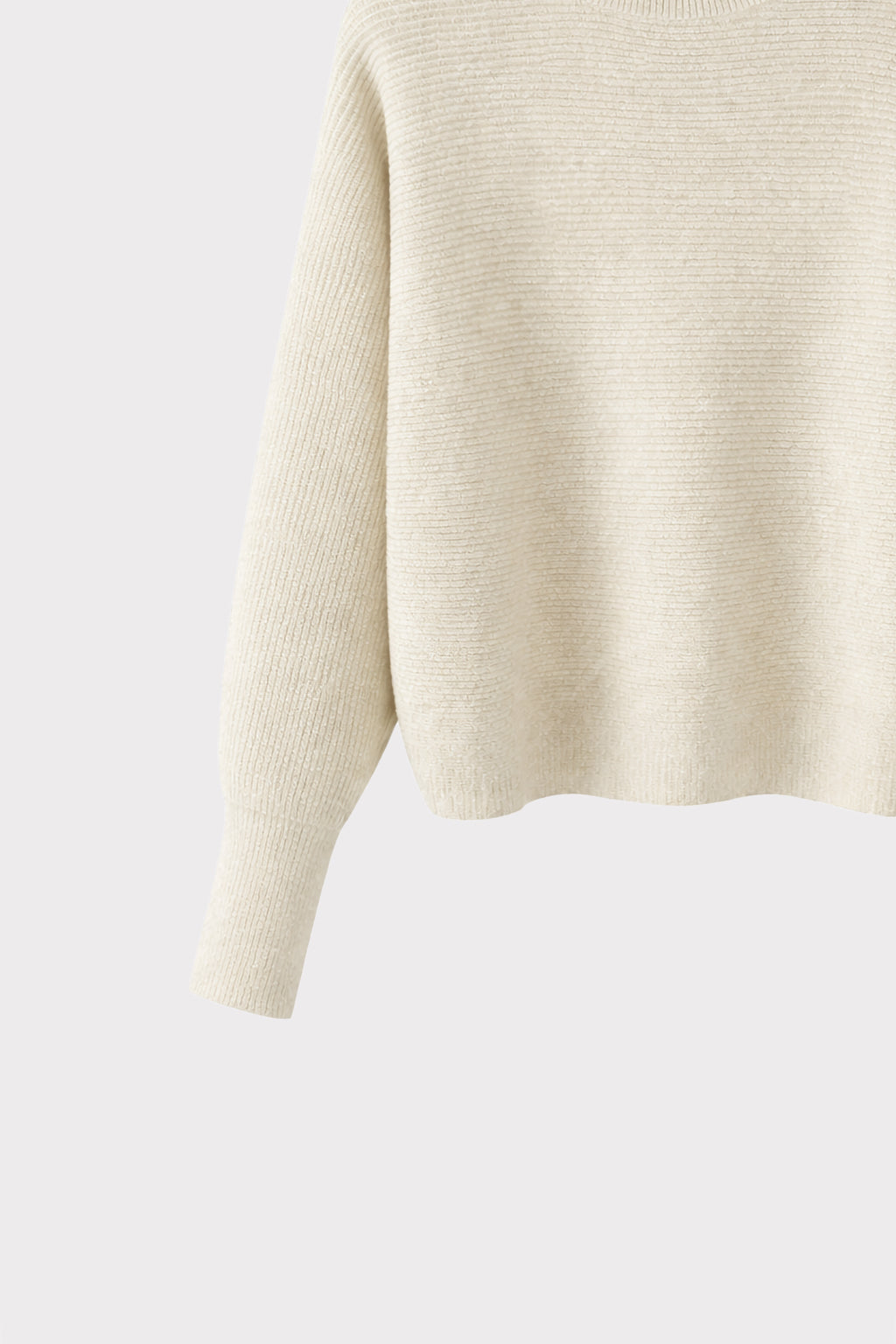 Pullover collo alto costine