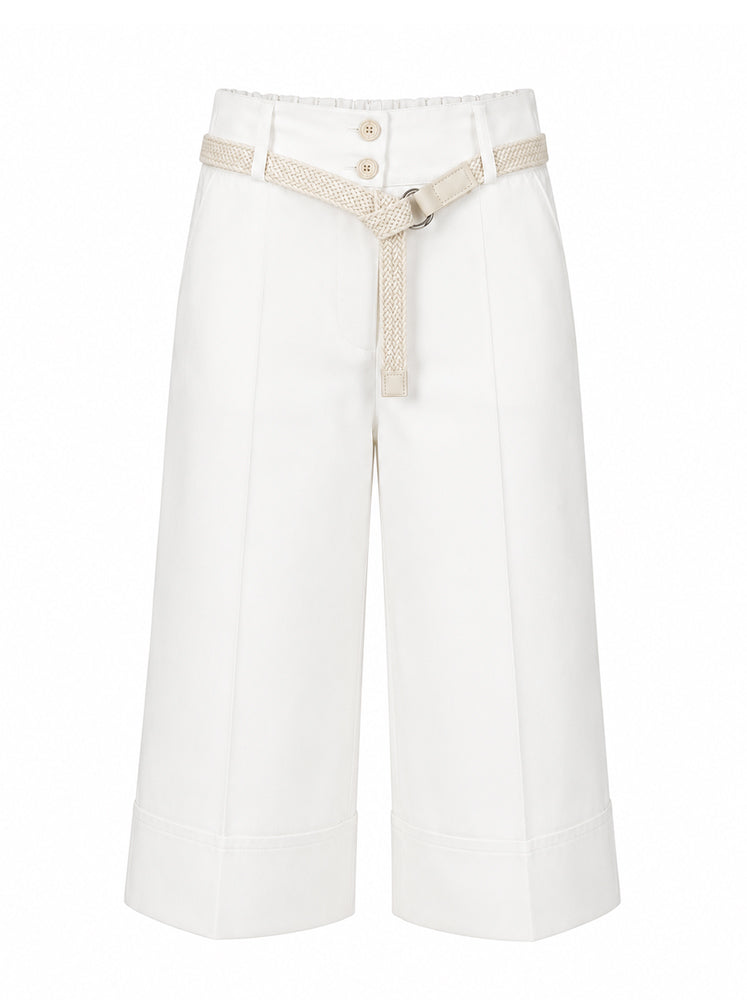 Pantaloni culotte con cintura