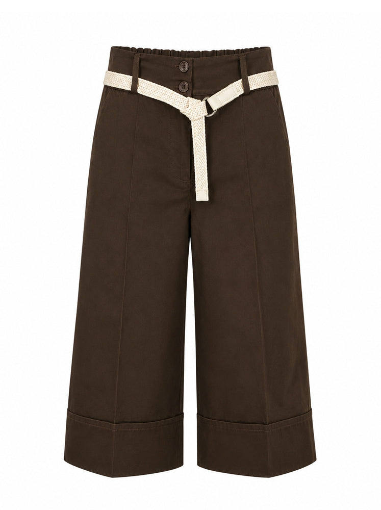 Pantaloni culotte con cintura