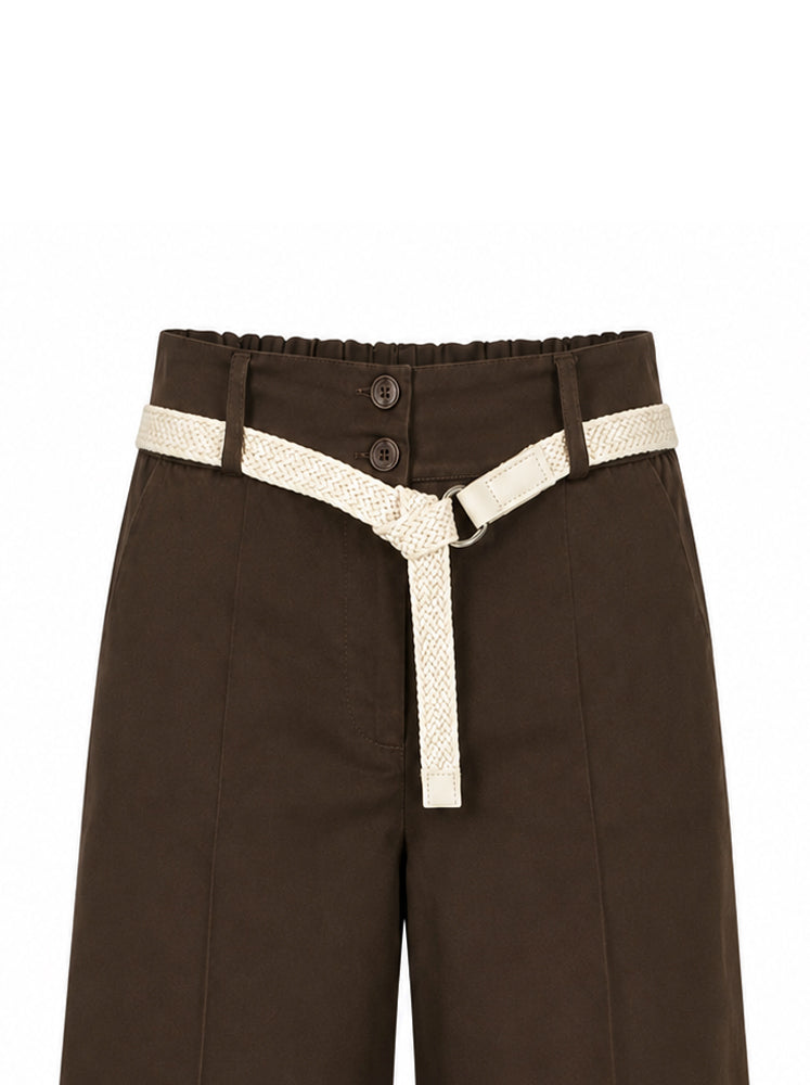 Pantaloni culotte con cintura