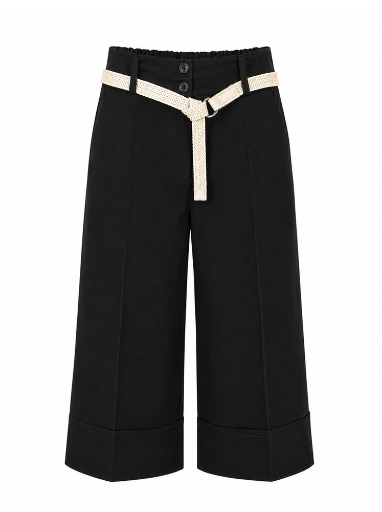 Pantaloni culotte con cintura