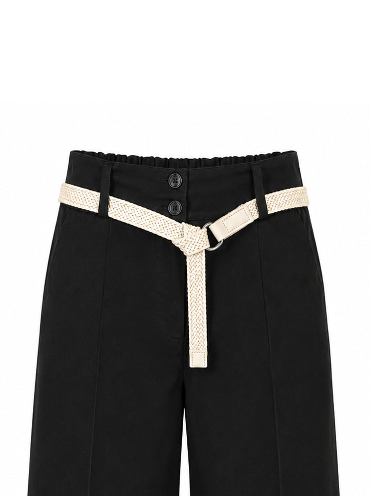 Pantaloni culotte con cintura
