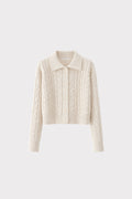 Cardigan colletto e perle