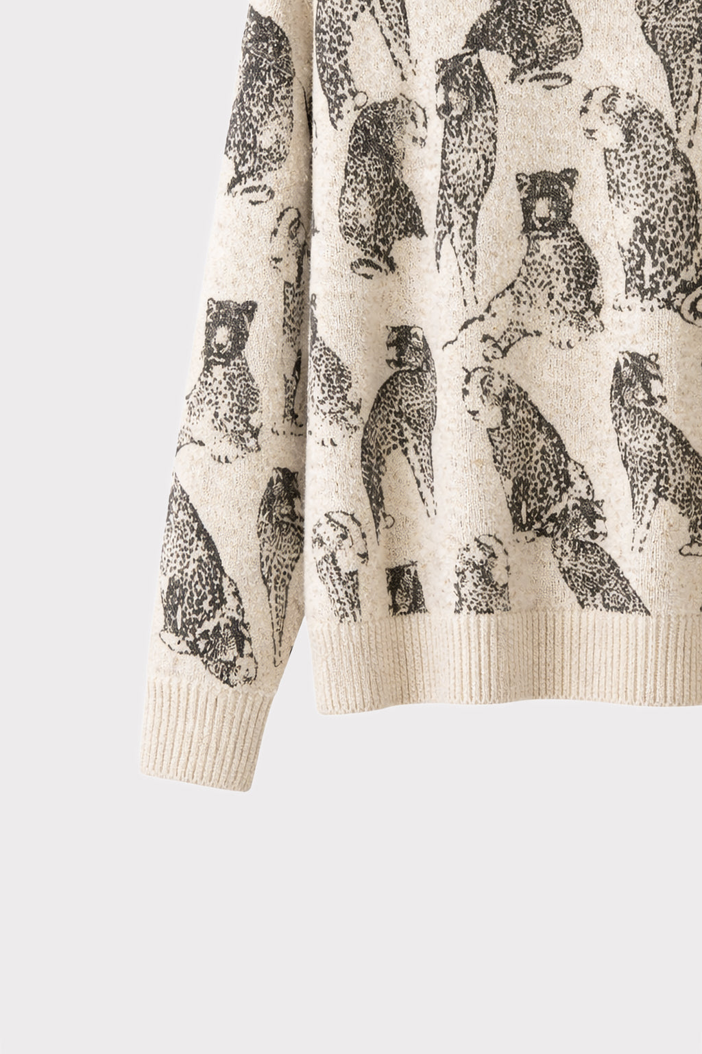 Pullover girocollo stampa animal