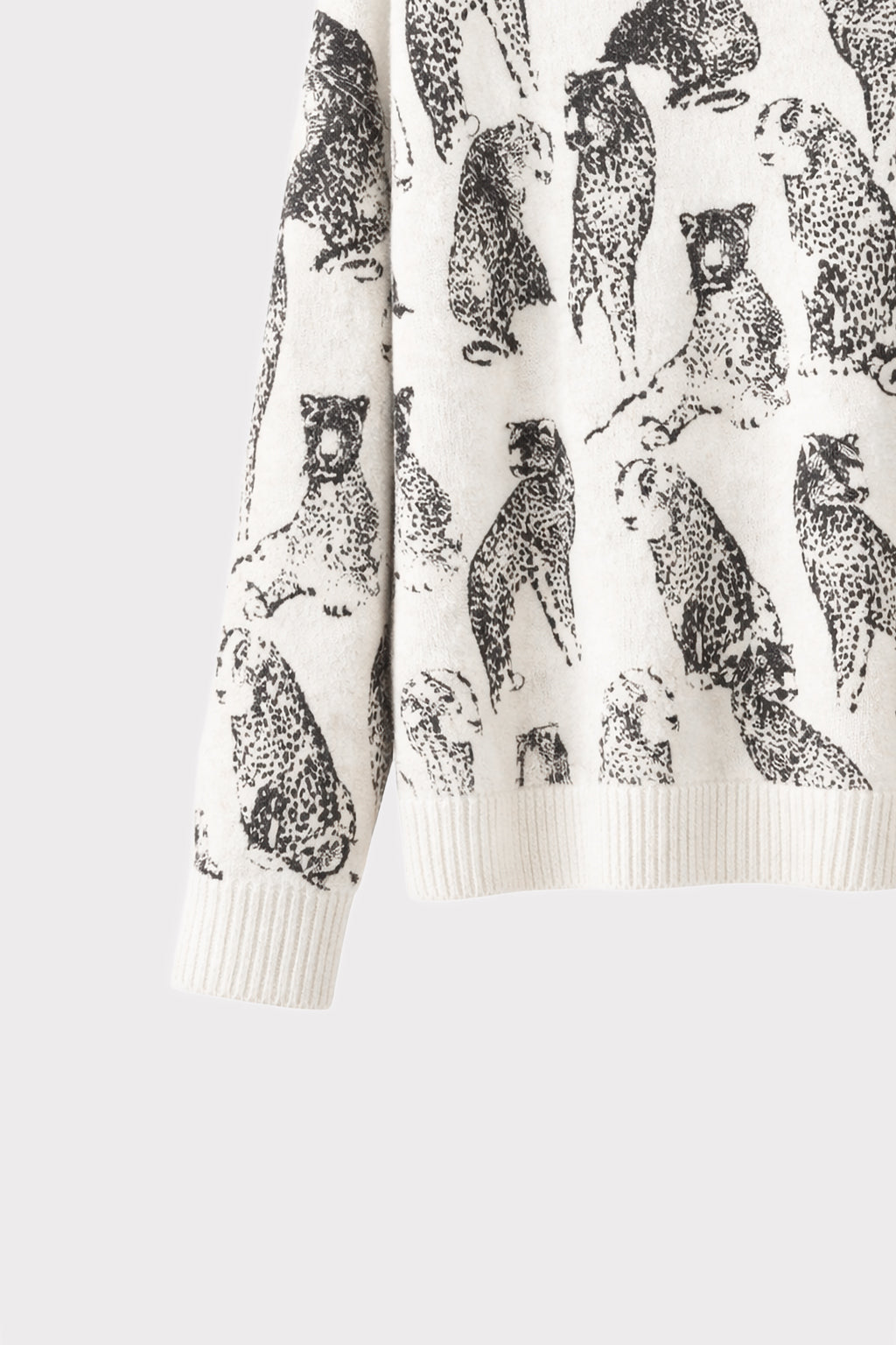Pullover girocollo stampa animal