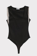 Body con spalla strass