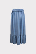 Gonna chambray con balza