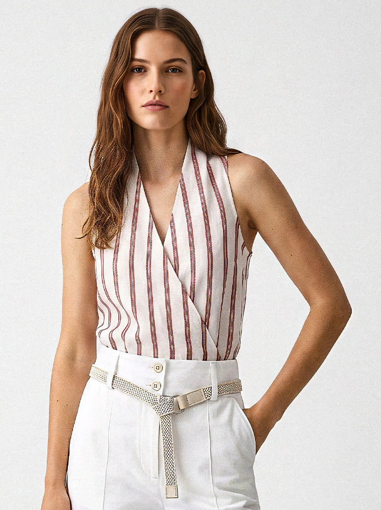 Top righe lurex