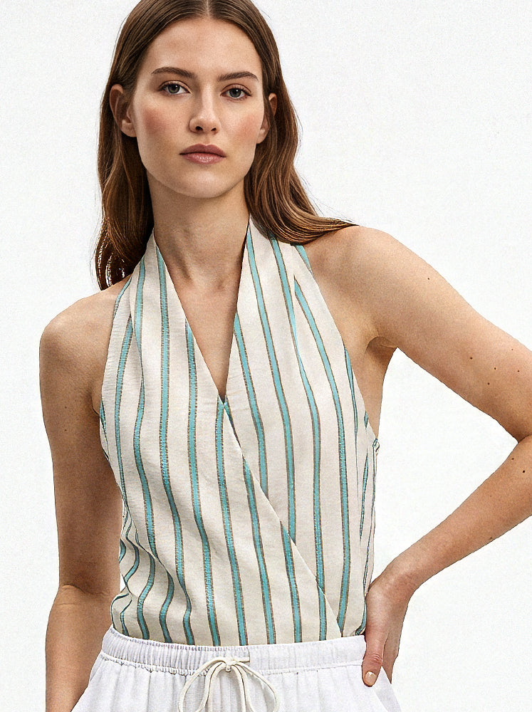 Top righe lurex