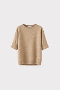 Pullover manica corta con costina