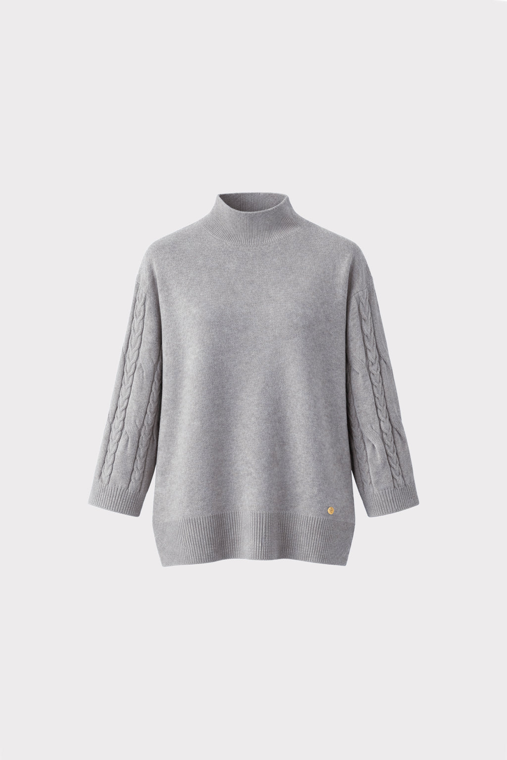 Pullover lungo collo morbido
