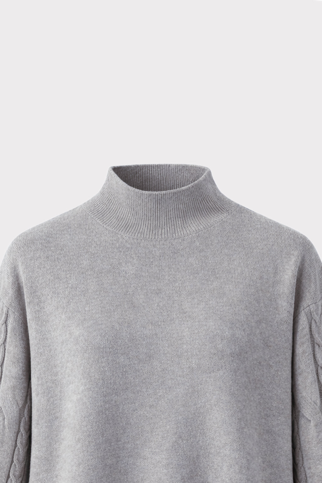 Pullover lungo collo morbido