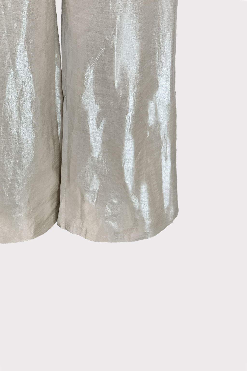 Pantalone lino laminato