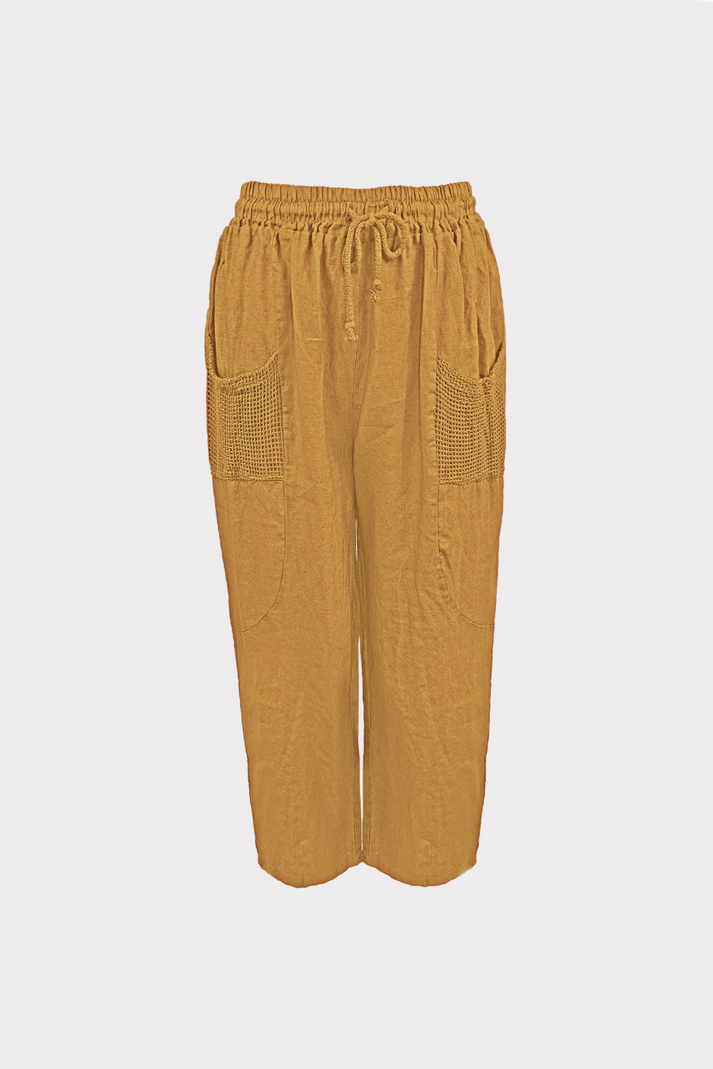 Pantalone con dettaglio rete