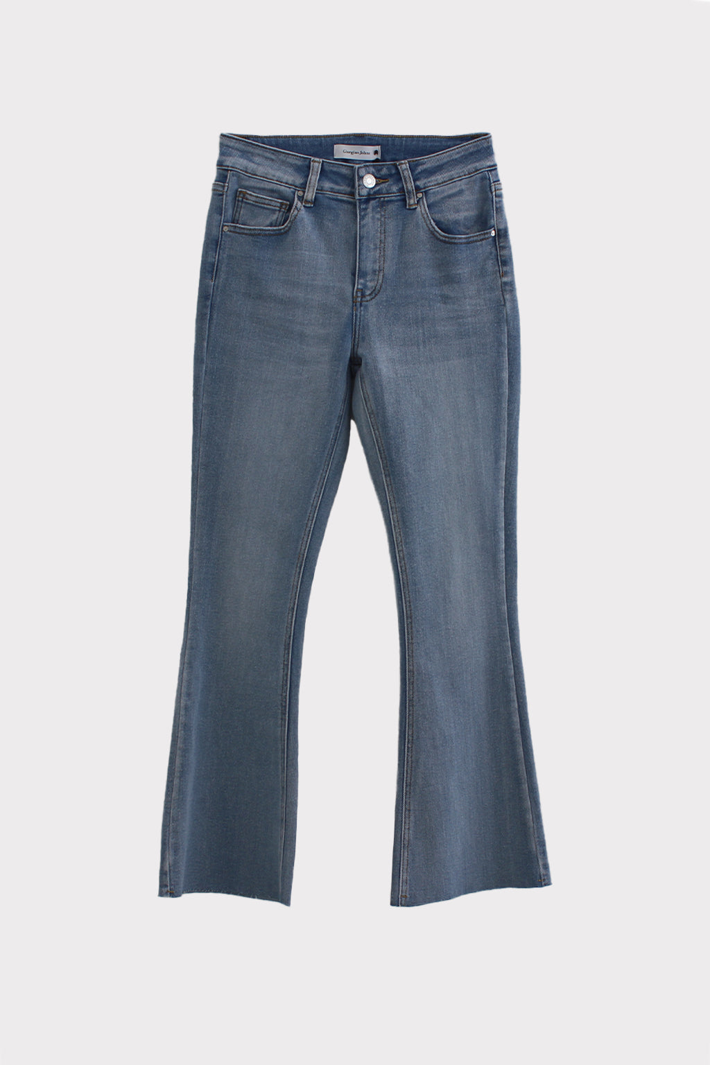 Jeans zampetta orlo sfrangiato