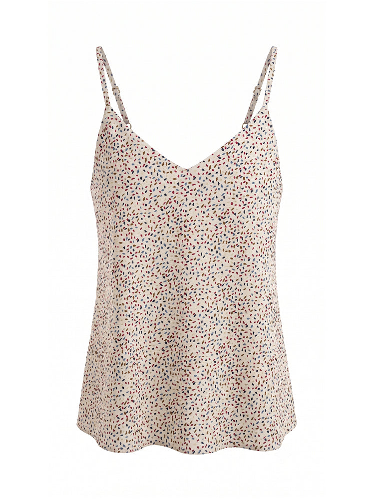 Top scollo V fantasia Confetti