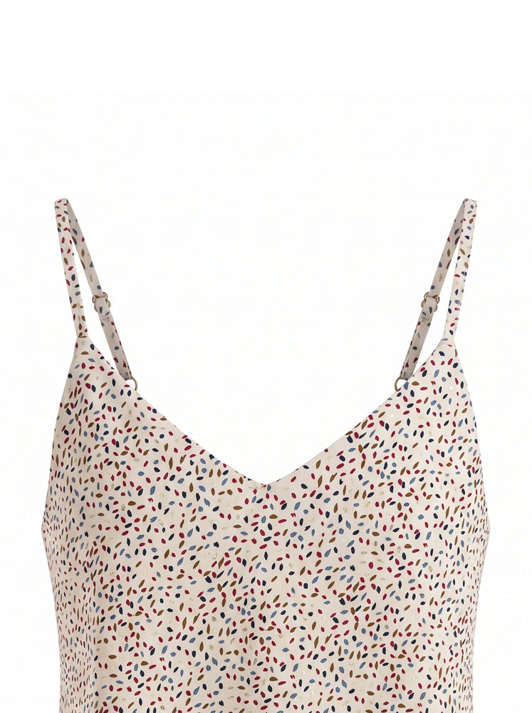 Top scollo V fantasia Confetti