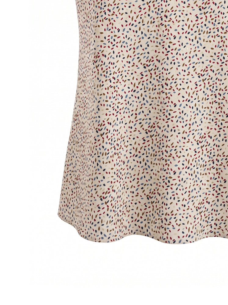 Top scollo V fantasia Confetti
