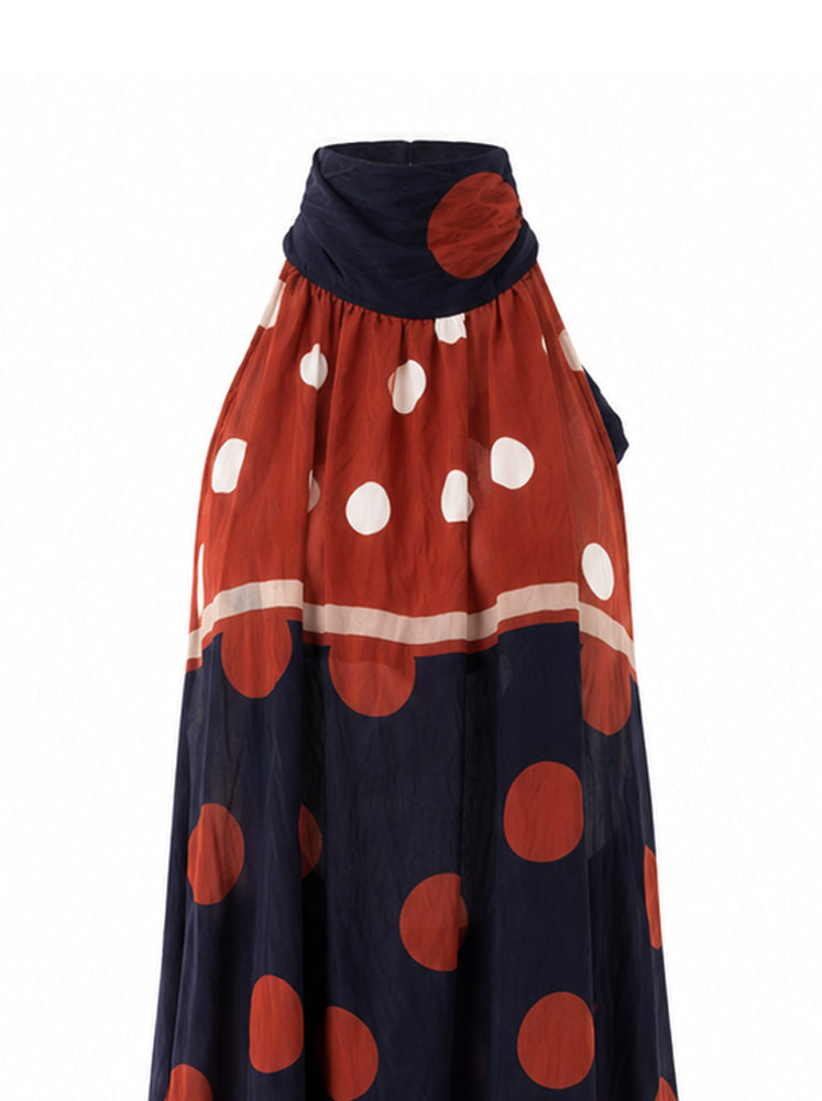 Abito halter a pois