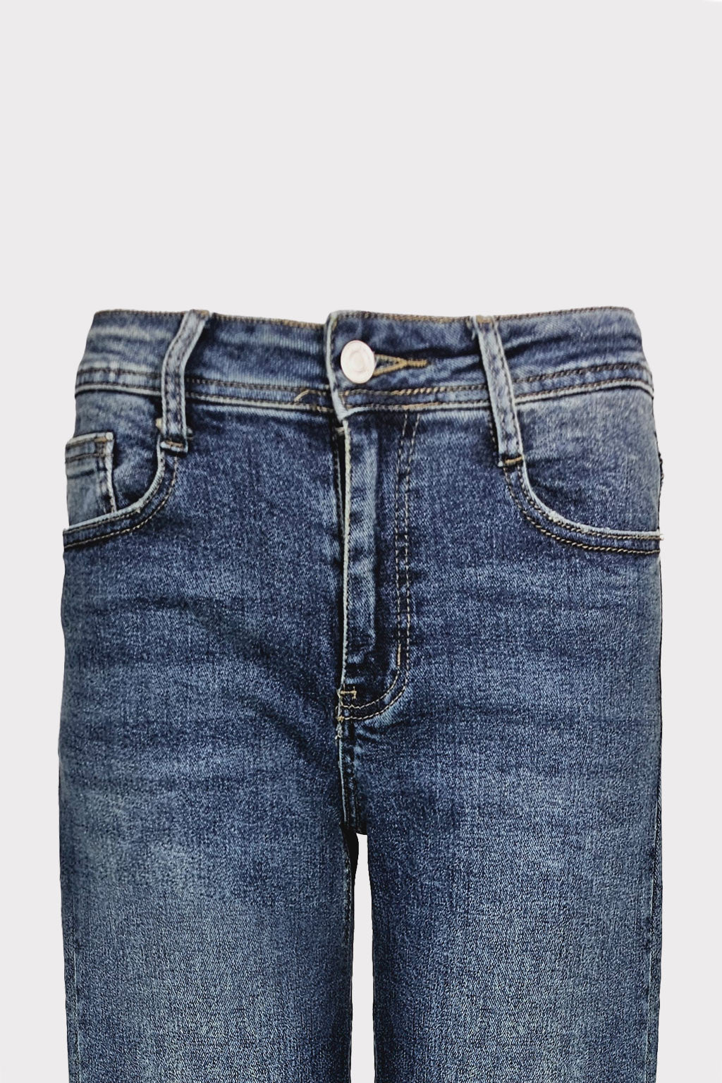 Jeans sabbiato wide leg