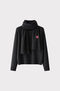 Pullover con sciarpa