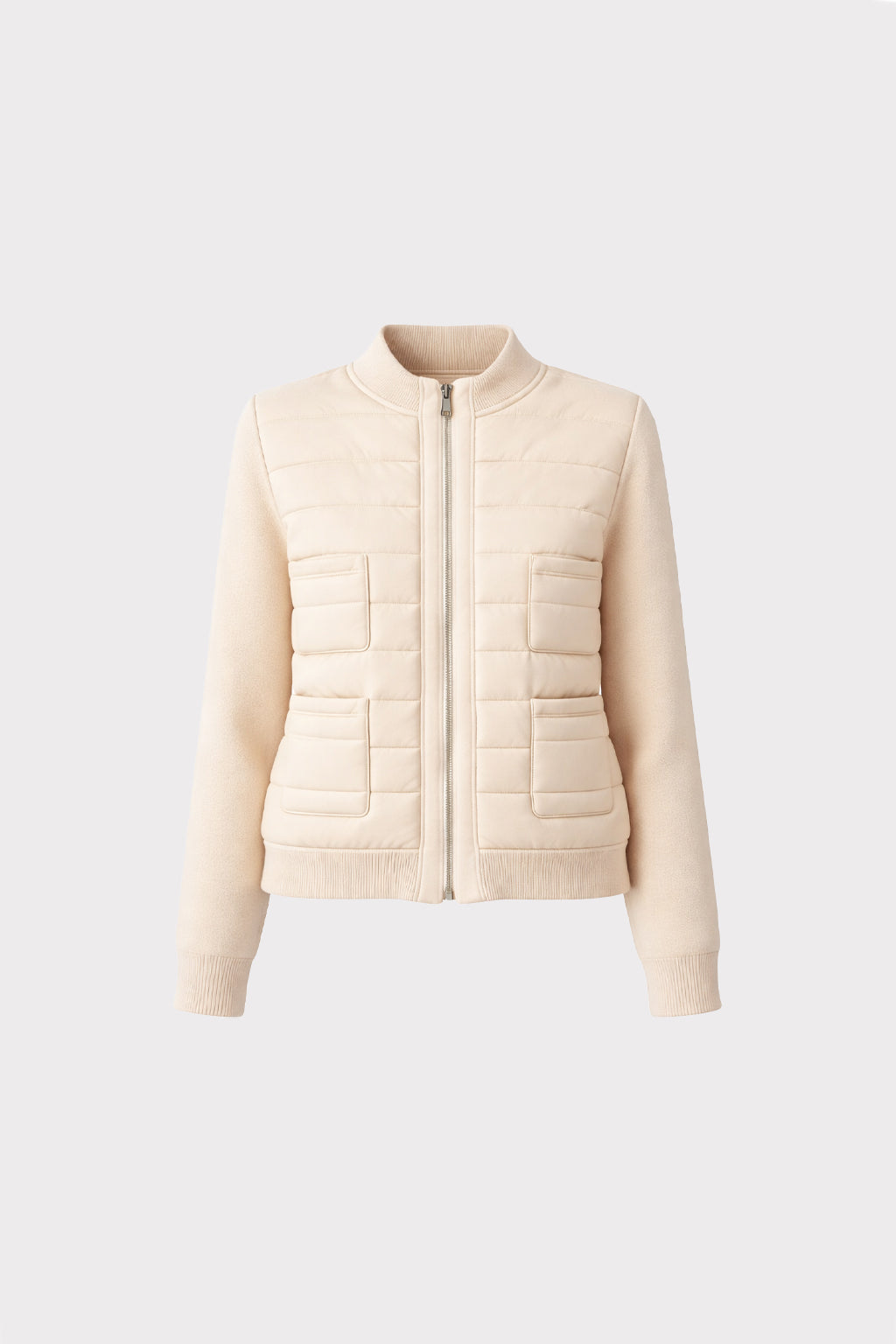 Cardigan imbottito in maglia