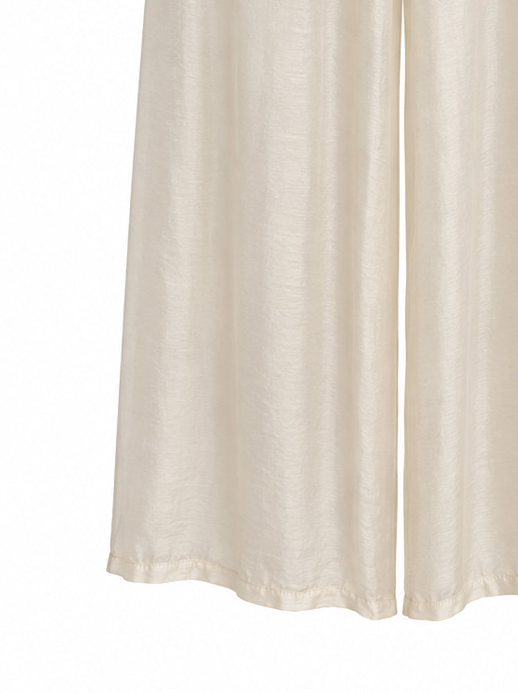 Pantaloni palazzo lyocell con cintura