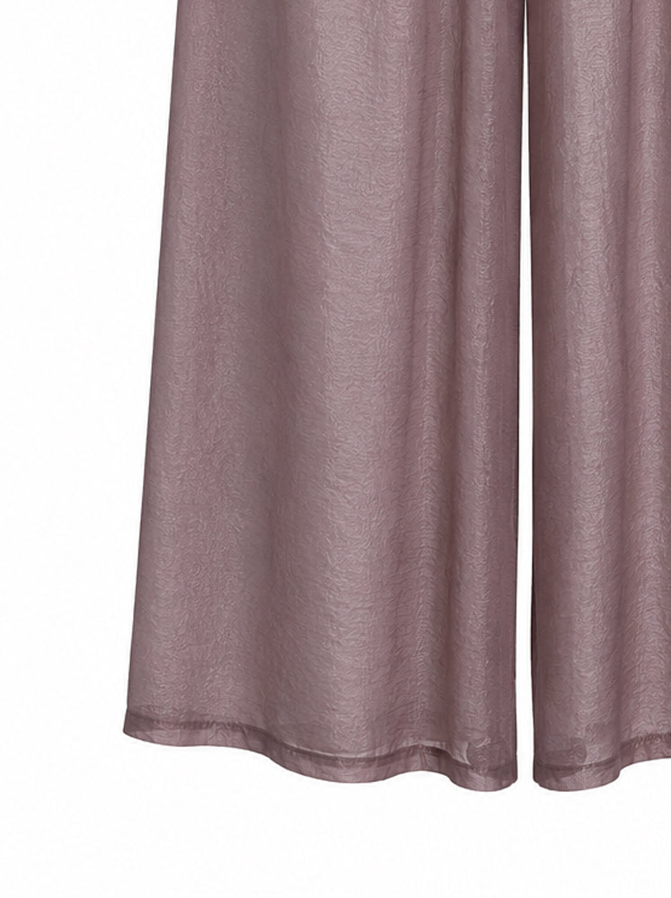 Pantaloni palazzo lyocell con cintura